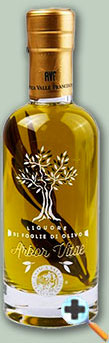 liquore foglie e ramoscelli di olivo